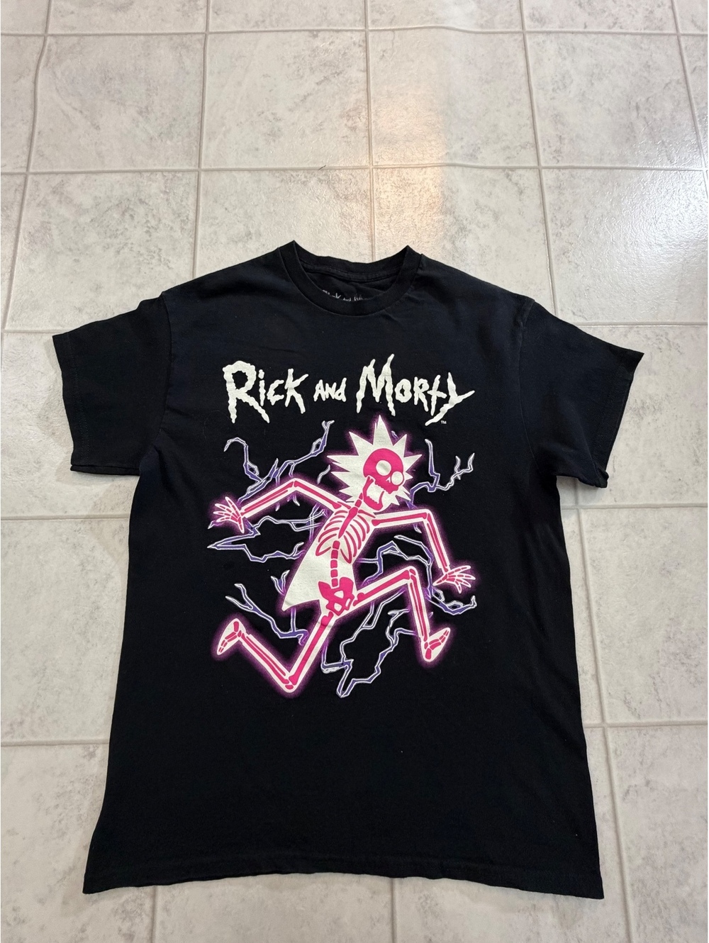 Rick and Morty black graphic T-shirt